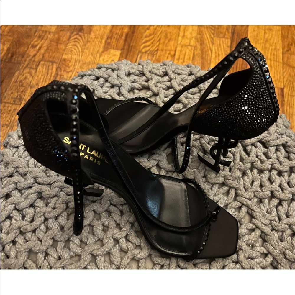 Yves Saint Laurent | Shoes | Saint Laurent Black Opyum Crystalwrap